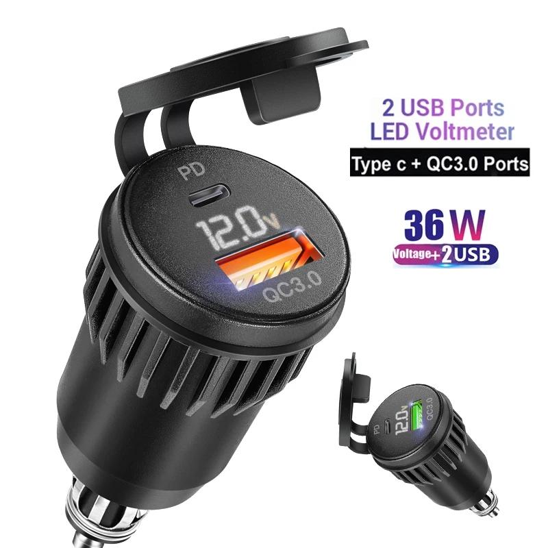 PD 3.0 CŸ USB  , Din to USB  18W QC 3.0  ܼƮ, 12V-24V Ducati BMW  а 
